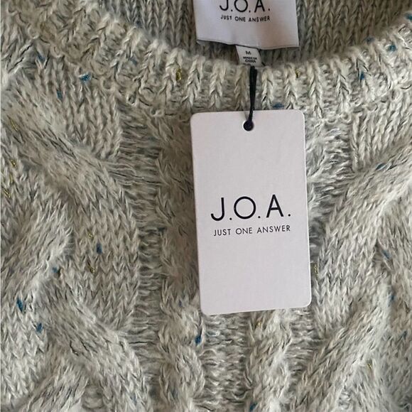 J.O.A. Balloon Sleeve Cable Knit Sweater - Picture 5 of 8